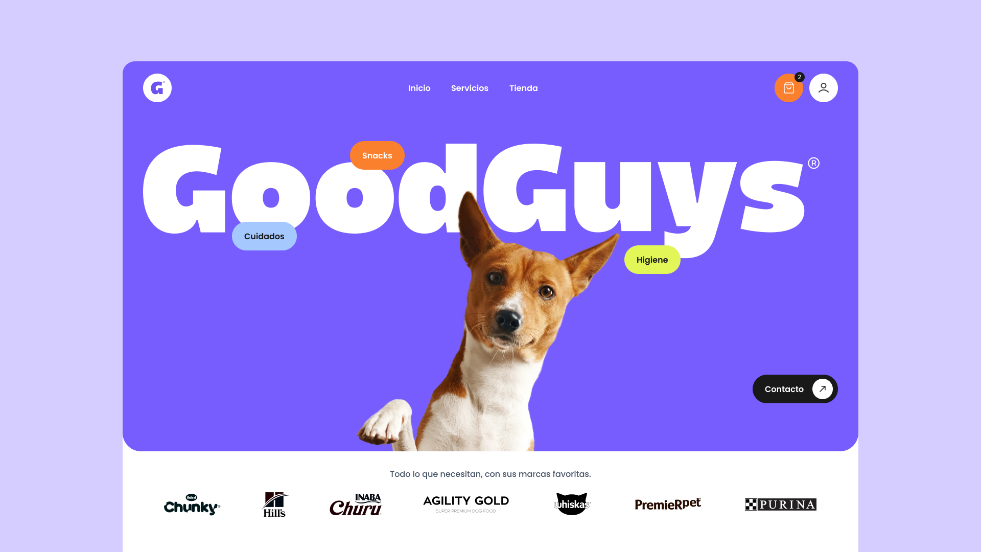 Diseño final del home Good Guys